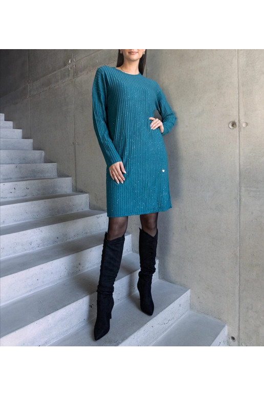 Kadyra Green Midi suknelė su blizgesiu Kadyra Green Midi suknelė su blizgesiu