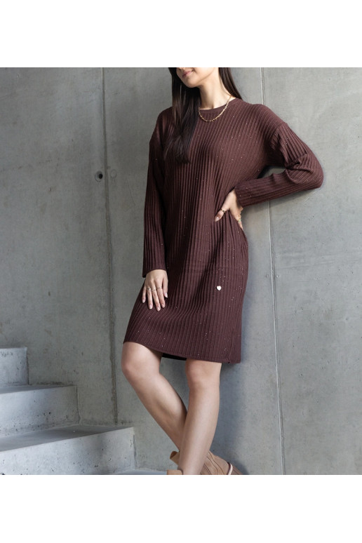 Kadyra Brown Shimmer Midi suknelė Kadyra Brown Shimmer Midi suknelė