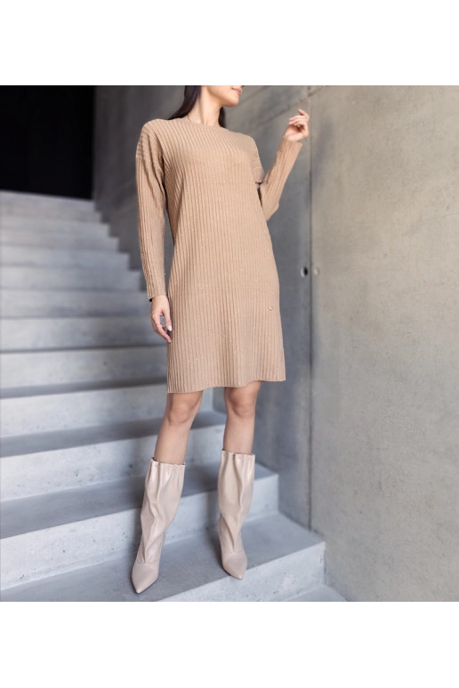 Smėlio spalvos midi suknelė su... Smėlio spalvos midi suknelė su...