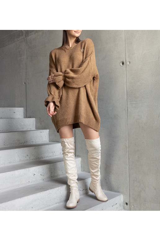 „Najeta Brown“ ilgas oversized...
