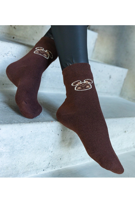 Rudos šiltos kojinės Sella Rudos šiltos kojinės Sella