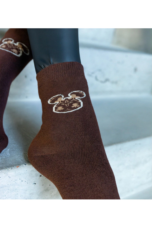 Rudos šiltos kojinės Sella Rudos šiltos kojinės Sella