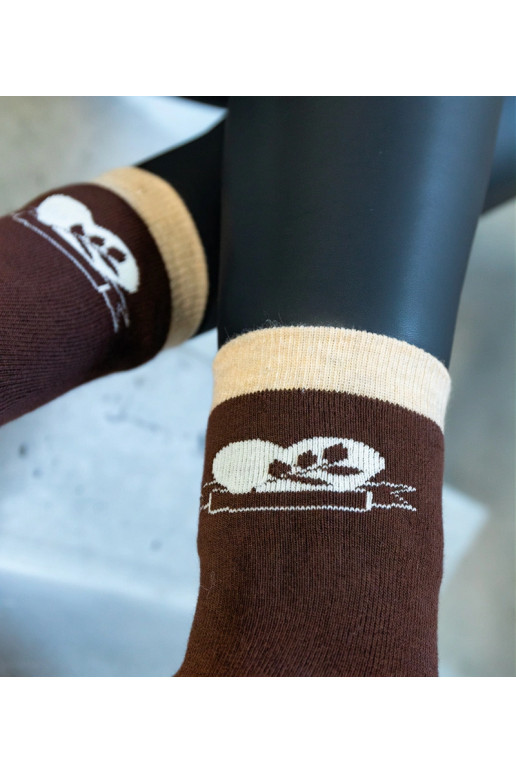 Rudos šiltos kojinės Sella