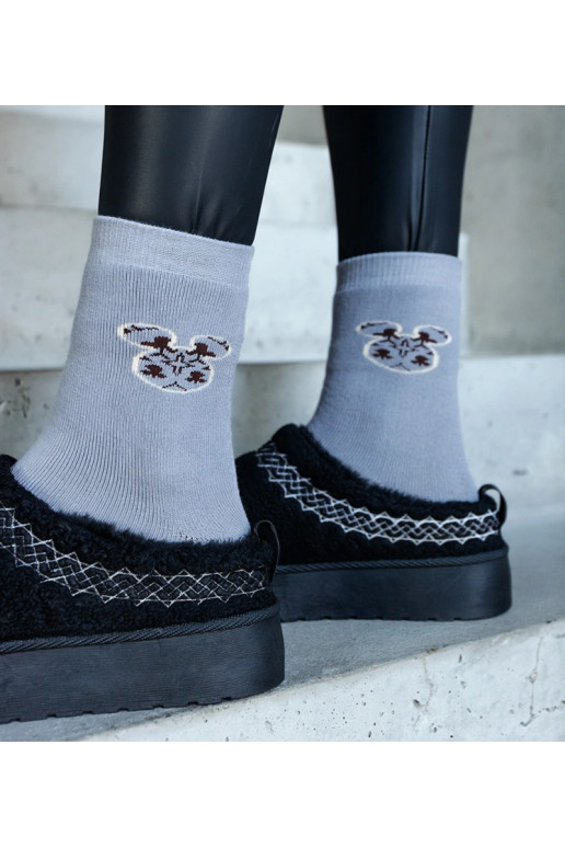 Sella pilkos šiltos kojinės