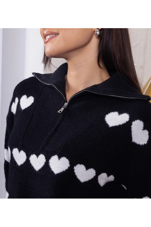 Juodas Alda Heart Cardiganas Juodas Alda Heart Cardiganas