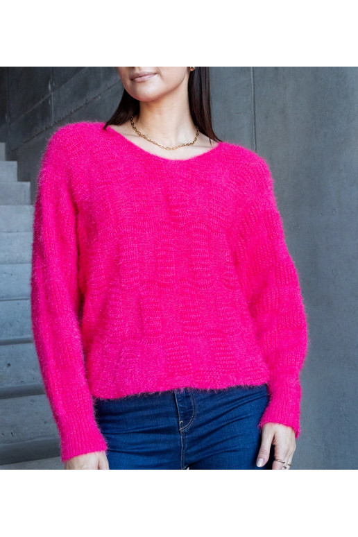 Neveri fuksijos megztinis su kaklu Neveri fuksijos megztinis su kaklu