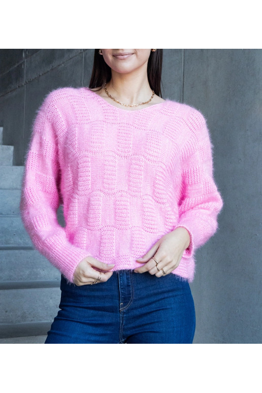 Neveri Rožinis megztinis su V formos... Neveri Rožinis megztinis su V formos...