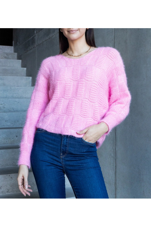 Neveri Rožinis megztinis su V formos... Neveri Rožinis megztinis su V formos...