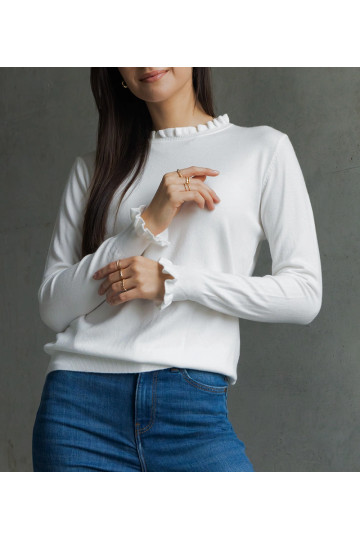 Baltas minkštas megztinis... 2