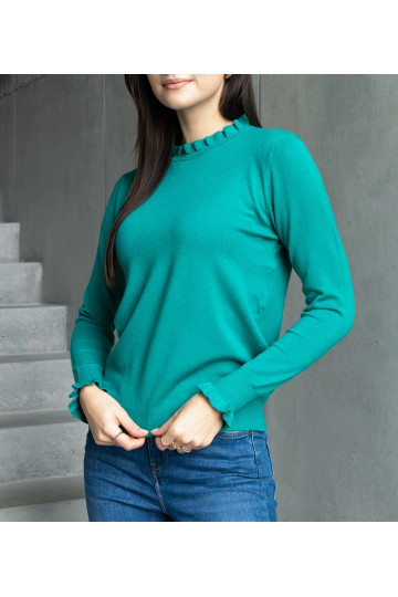 Minkštas žalias megztinis,...