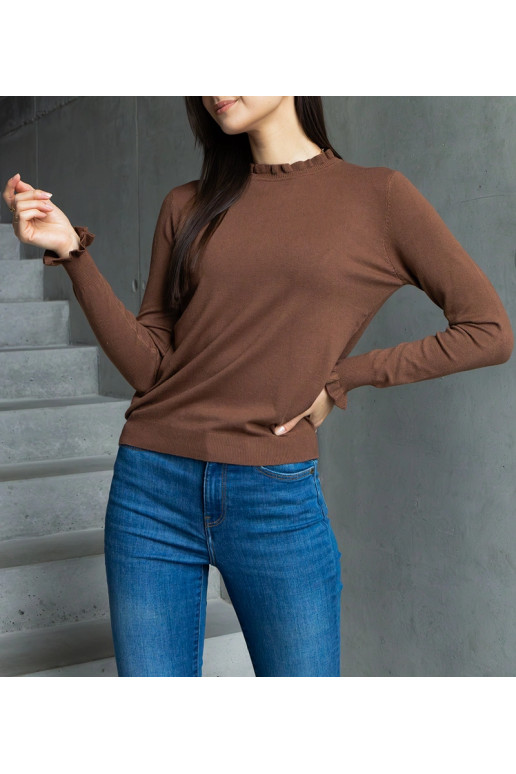 Rudas švelnus megztinis puoštas... Rudas švelnus megztinis puoštas...