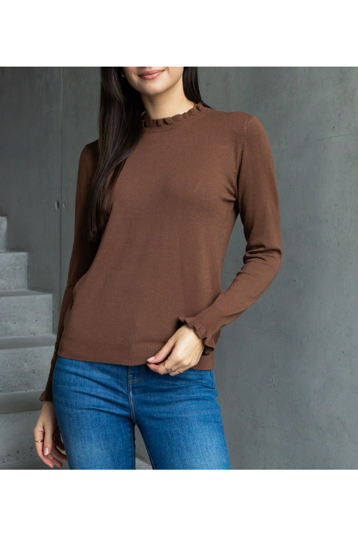 Rudas švelnus megztinis puoštas... Rudas švelnus megztinis puoštas...