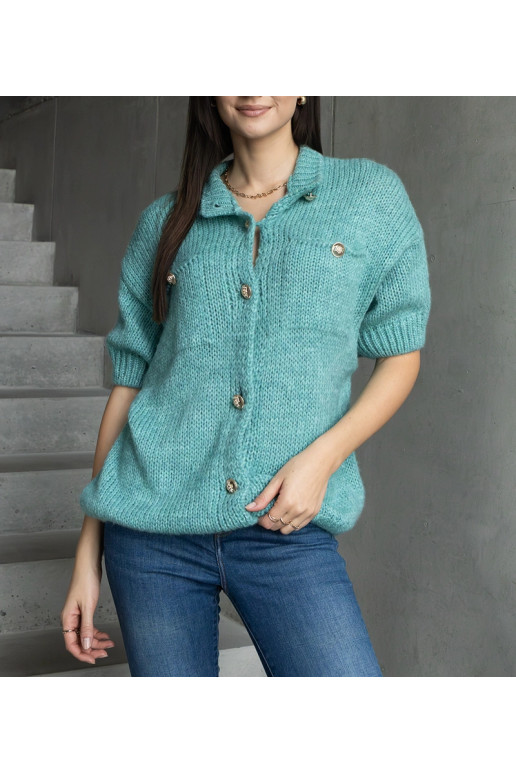 Moteriškas mėtinis megztinis... Moteriškas mėtinis megztinis...