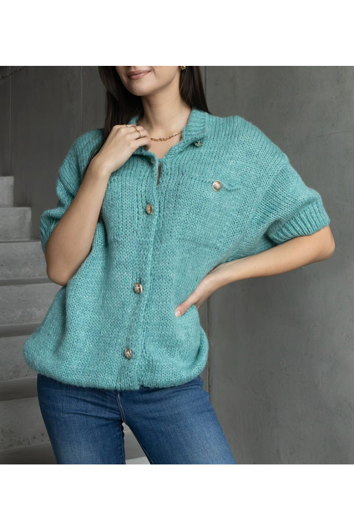 Moteriškas mėtinis megztinis... Moteriškas mėtinis megztinis...