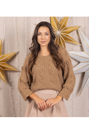 Minkštas rudas megztinis...