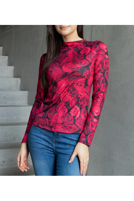 Raudona palaidinė dekoruota Amaya raštu Raudona palaidinė dekoruota Amaya raštu