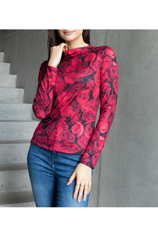 Raudona palaidinė dekoruota Amaya raštu Raudona palaidinė dekoruota Amaya raštu