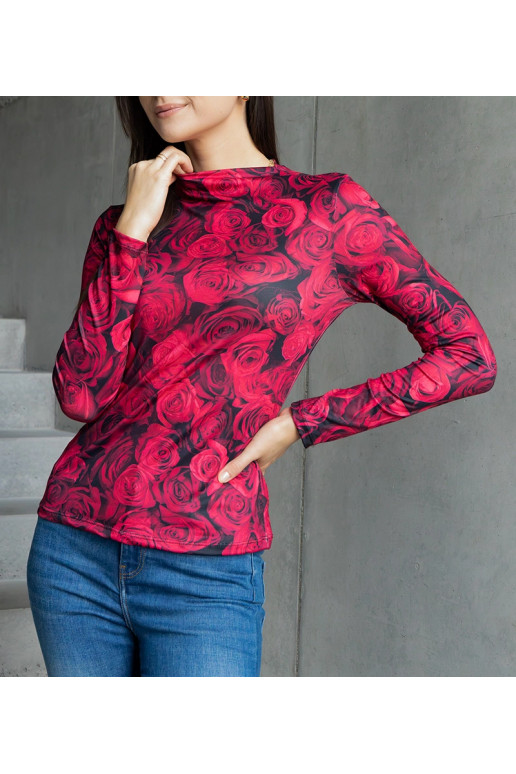 Raudona palaidinė dekoruota Amaya raštu Raudona palaidinė dekoruota Amaya raštu