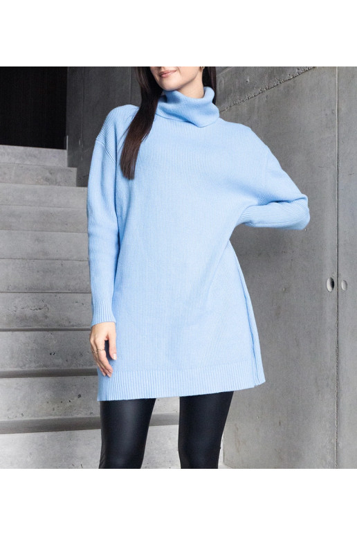 Ilgas mėlynas minkštas džemperis Kali Ilgas mėlynas minkštas džemperis Kali