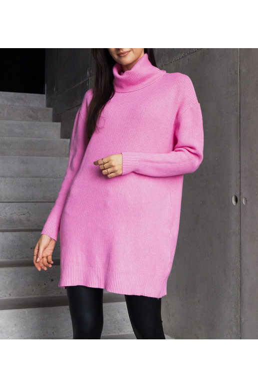 Ilgas rožinis minkštas megztinis Kali Ilgas rožinis minkštas megztinis Kali