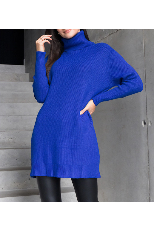 Ilgas mėlynas minkštas džemperis Kali Ilgas mėlynas minkštas džemperis Kali