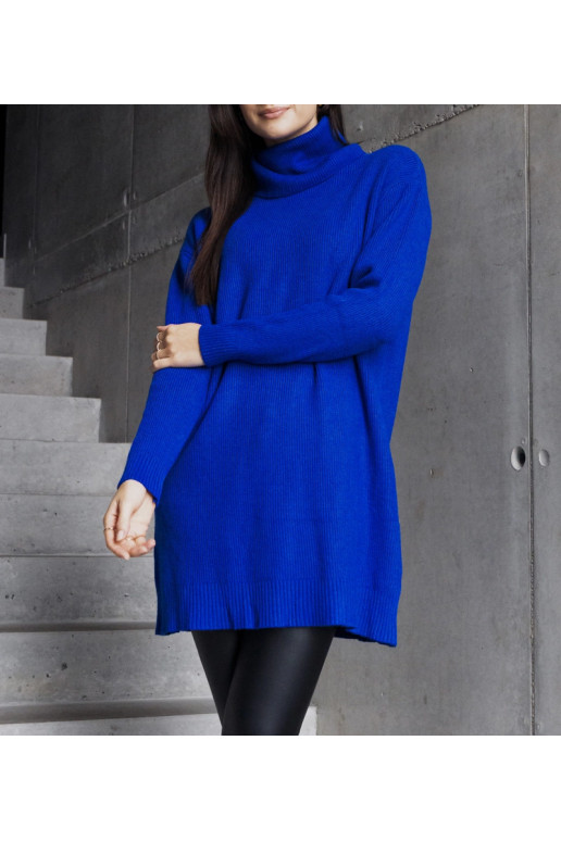 Ilgas mėlynas minkštas džemperis Kali Ilgas mėlynas minkštas džemperis Kali