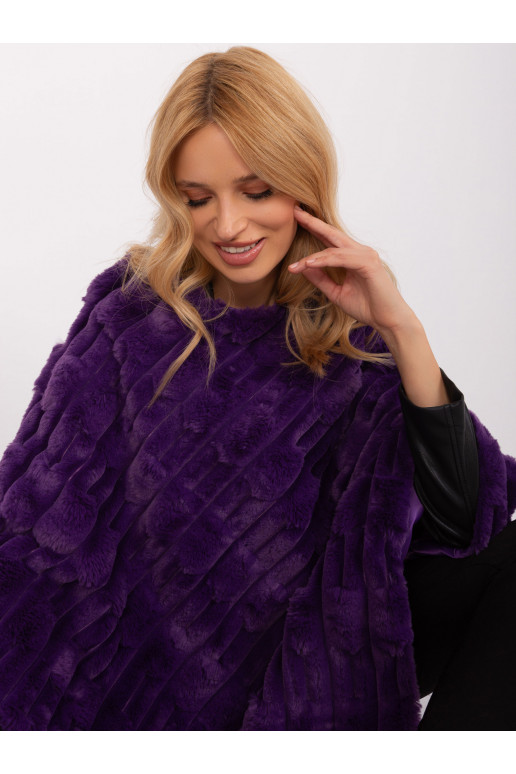 Poncho tamsiai violetinė spalvos