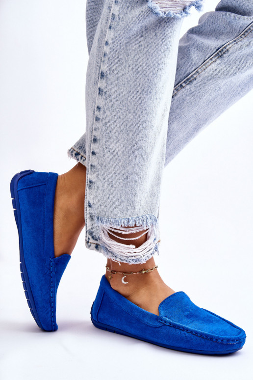 Zomšiniai mokasinai  mėlynos spalvos Morreno