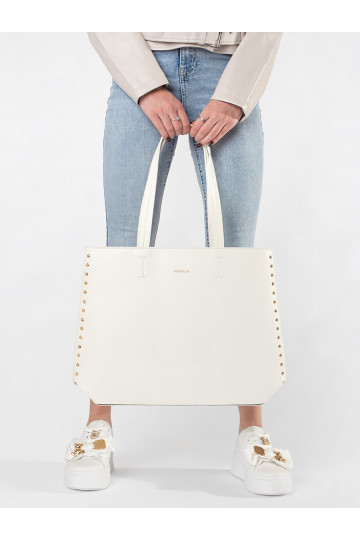 rankinė shopper su kniedytėmis