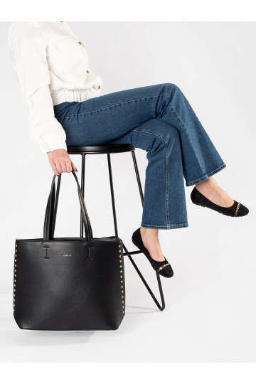 rankinė shopper su kniedytėmis