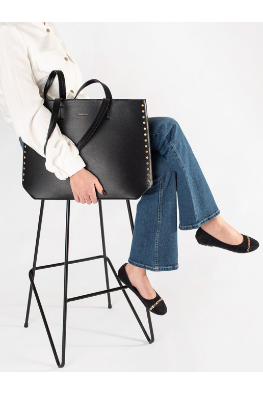   rankinė shopper su kniedytėmis