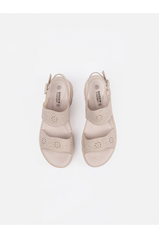 dramblio kaulo spalvos sandalai  su masyviu kulnu