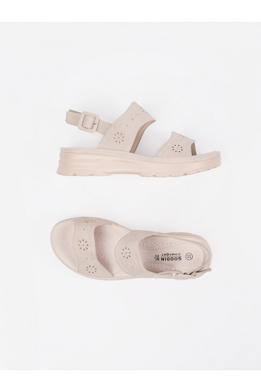 dramblio kaulo spalvos sandalai  su masyviu kulnu