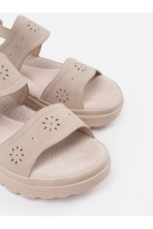 dramblio kaulo spalvos sandalai  su masyviu kulnu