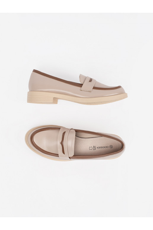smėlio spalvos  moteriški mokasinai smėlio spalvos  moteriški mokasinai