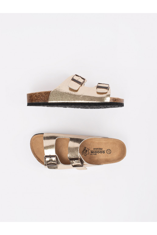 aukso spalvos Šlepetės   aukso spalvos Šlepetės