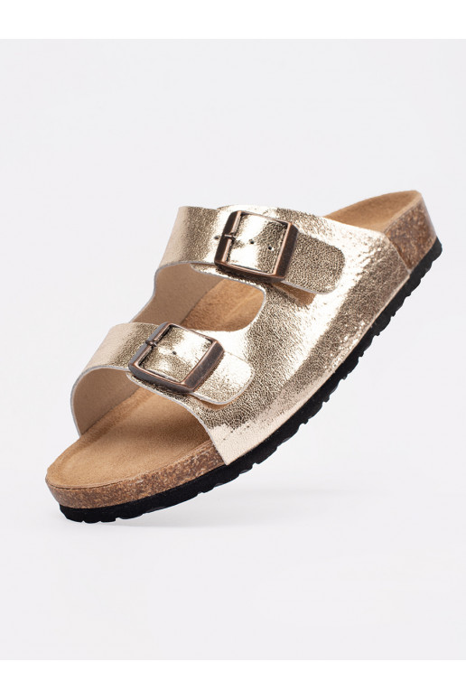 aukso spalvos Šlepetės   aukso spalvos Šlepetės