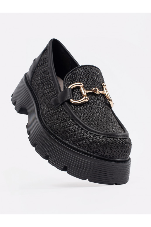 Juodos spalvos Mokasinai su platforma 