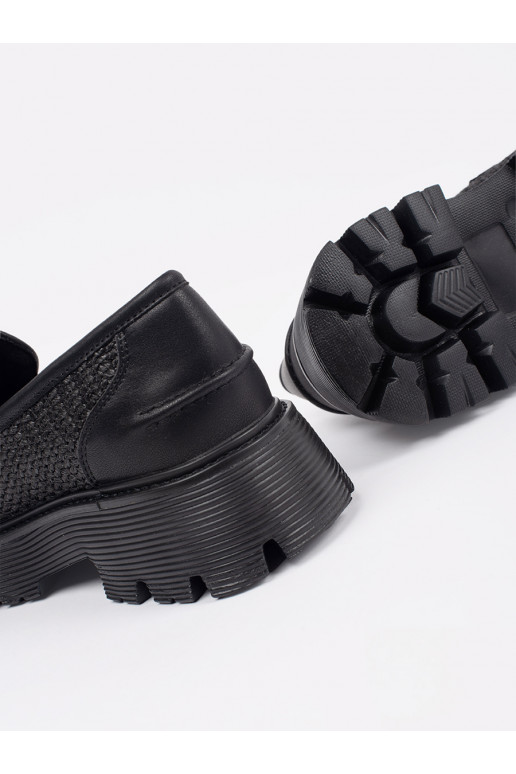 Juodos spalvos Mokasinai su platforma 