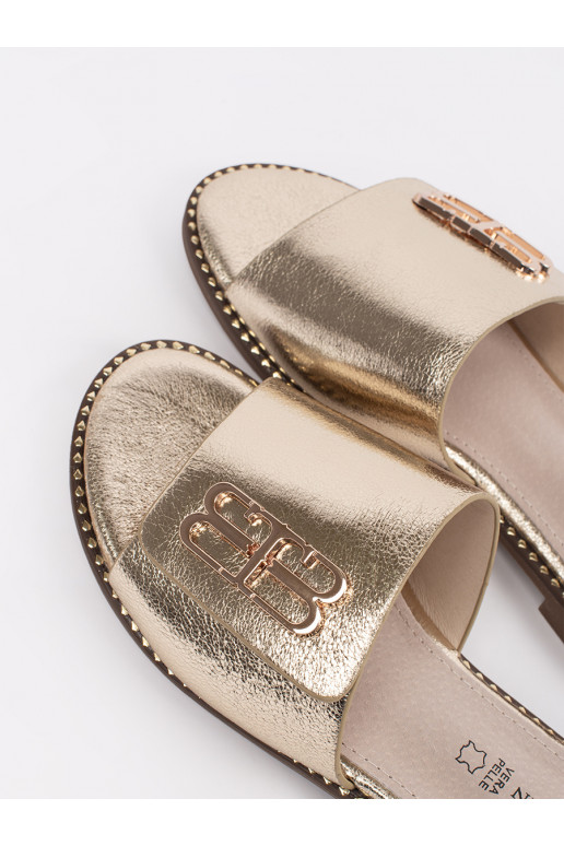 aukso spalvos Šlepetės    aukso spalvos Šlepetės