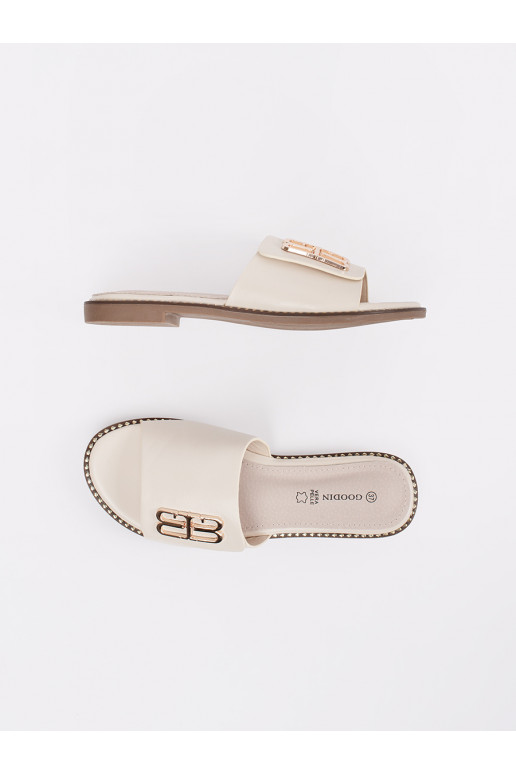 dramblio kaulo spalvos Šlepetės    dramblio kaulo spalvos Šlepetės