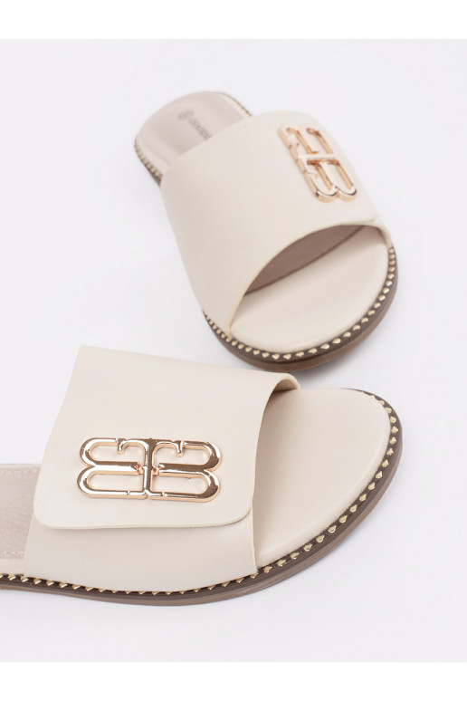 dramblio kaulo spalvos Šlepetės    dramblio kaulo spalvos Šlepetės