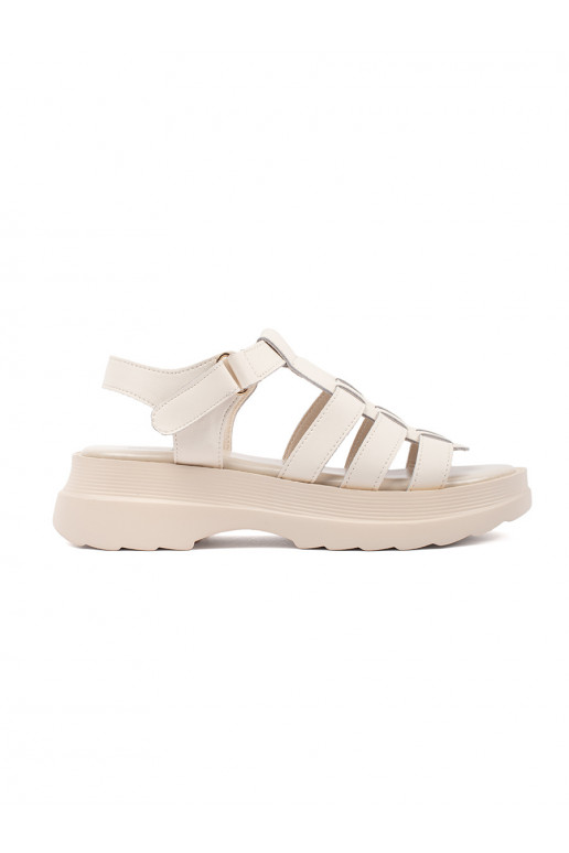 smėlio spalvos sandalai su platforma   smėlio spalvos sandalai su platforma