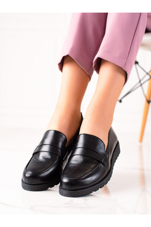 Klasikinio modelio moteriški pusbačiai Shelovet juodos spalvos