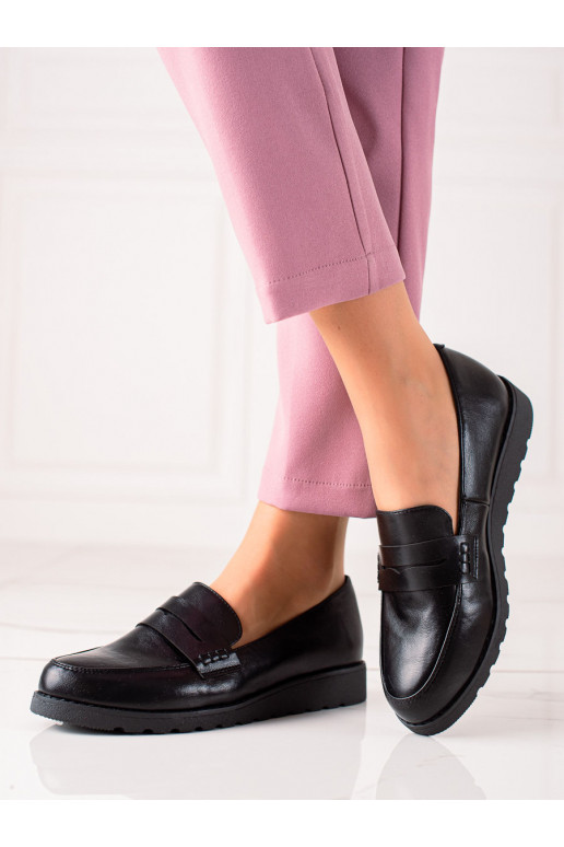 Klasikinio modelio moteriški pusbačiai Shelovet juodos spalvos