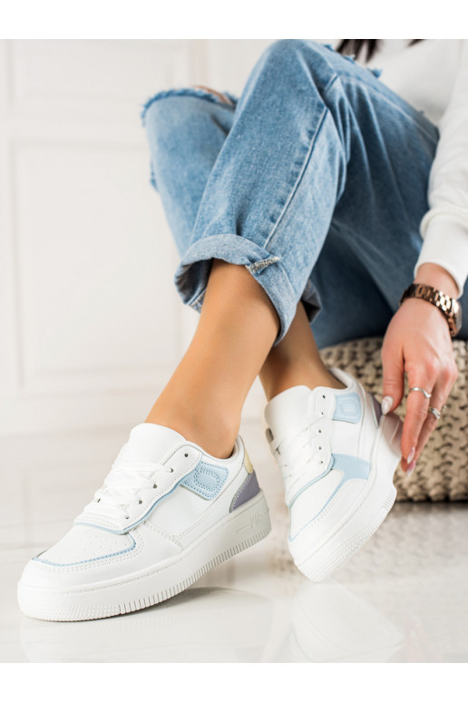 Shelovet Sneakers modelio batai su platforma baltos spalvos