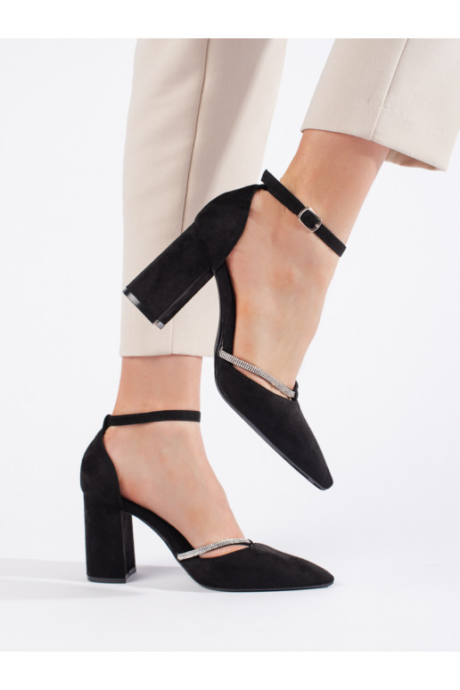 iš zomšos aukštakulniai ant kulno juodos spalvos iš zomšos aukštakulniai ant kulno juodos spalvos