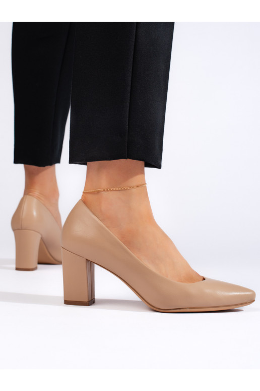 smėlio spalvos iš zomšos aukštakulniai Sergio Leone