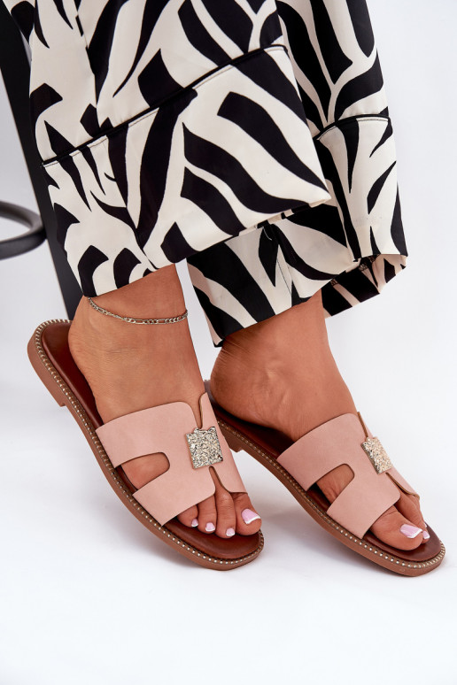 lygiapadžiai Šlepetės  rožinės spalvos Bohalis