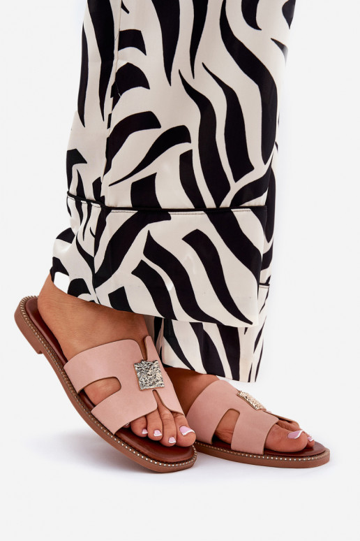 lygiapadžiai Šlepetės  rožinės spalvos Bohalis